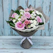 Букет цветов из:  Герберы, Альстромерии и Хризантемы #REPLACE_PRED# Калининце