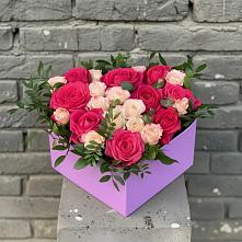Цветочная композиция из Розы в коробке в Калининце