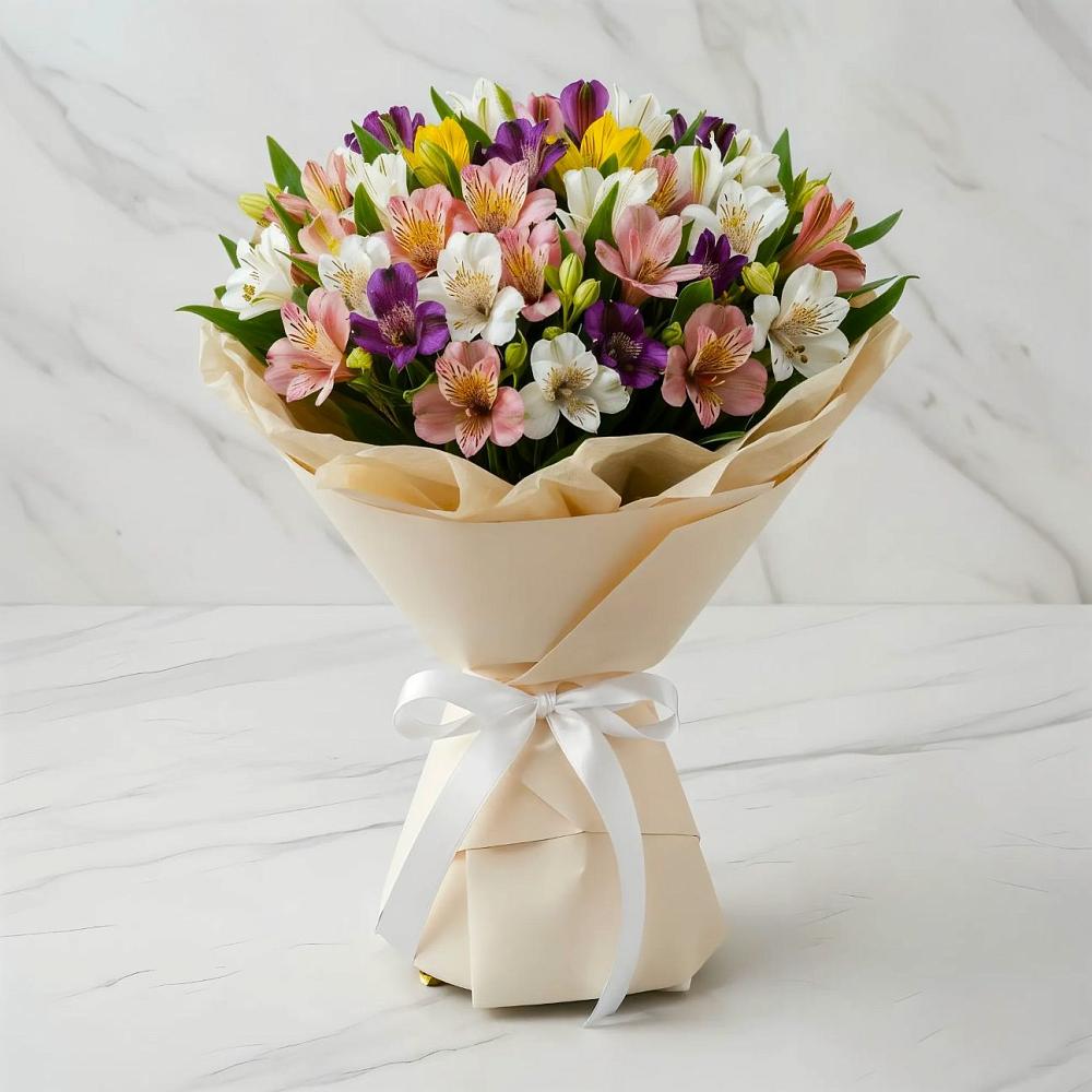 Букет цветов из: Альстромерии в Калининце