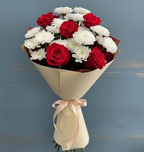 Букет цветов из:  Розы и Хризантемы в Калининце