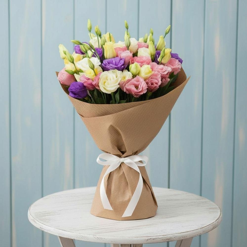 Букет цветов из: Лизиантусы в Калининце