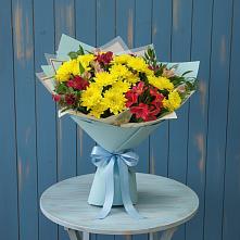 Букет цветов из:  Альстромерии и Хризантемы в Калининце