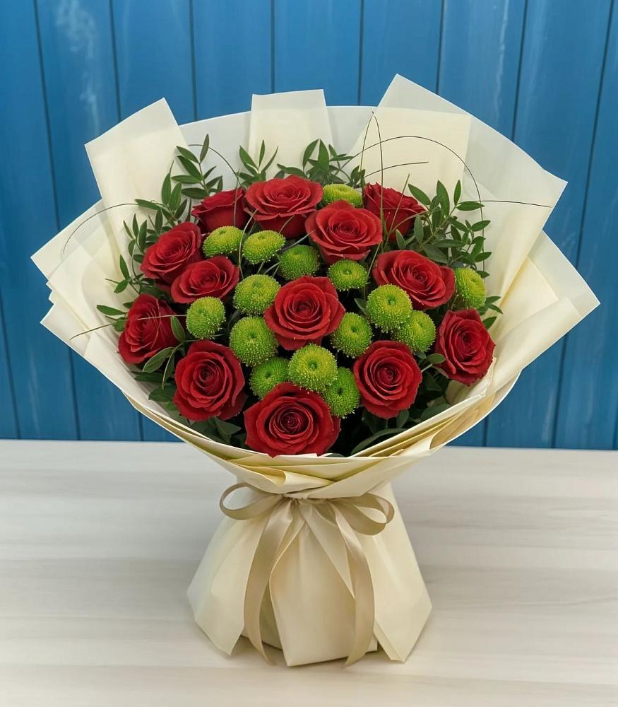 Букет цветов из: Розы и Хризантемы в Калининце