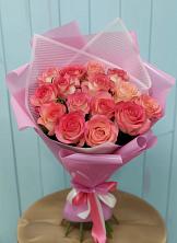Букет 15 Розовых роз Равель в Калининце